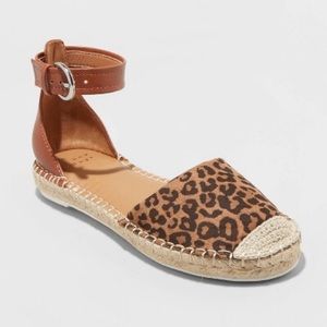A New Day Chloe Leopard Print Espadrille Flat